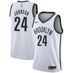 Red Alize Johnson Nets #24 Twill Basketball Jersey