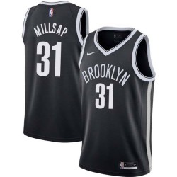 White Paul Millsap Nets #31 Twill Basketball Jersey