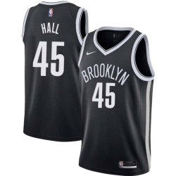 Red Donta Hall Nets #45 Twill Basketball Jersey