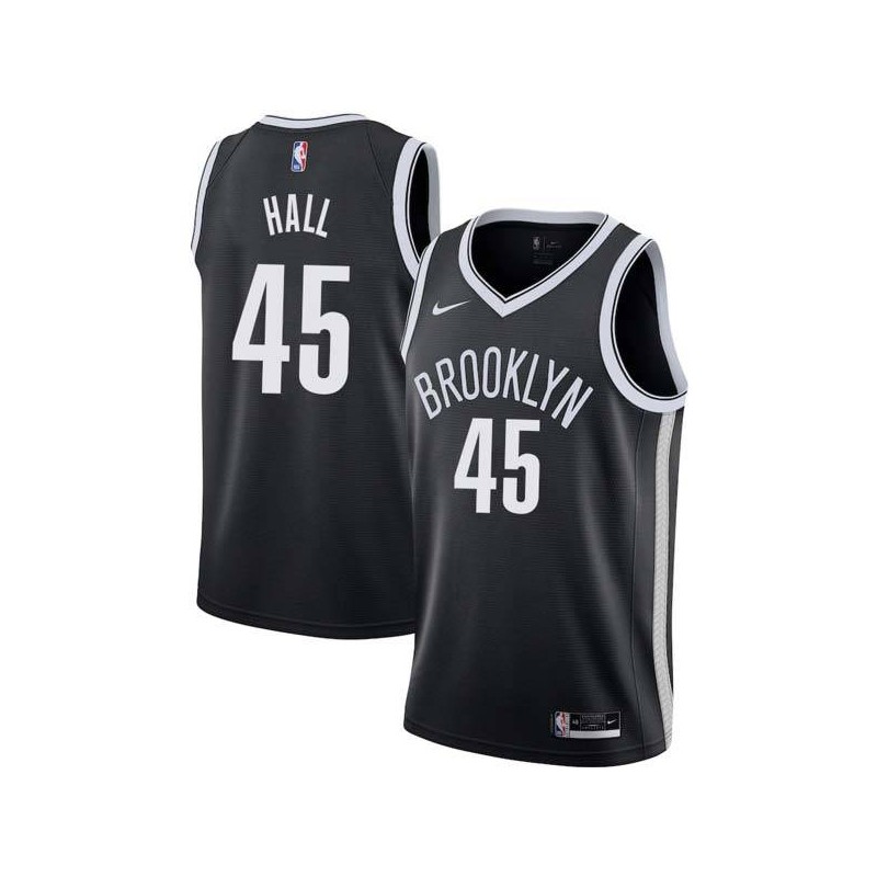 Red Donta Hall Nets #45 Twill Basketball Jersey