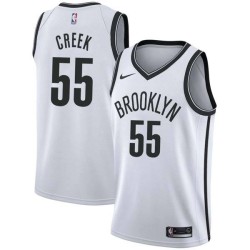 Red Mitch Creek Nets #55 Twill Basketball Jersey