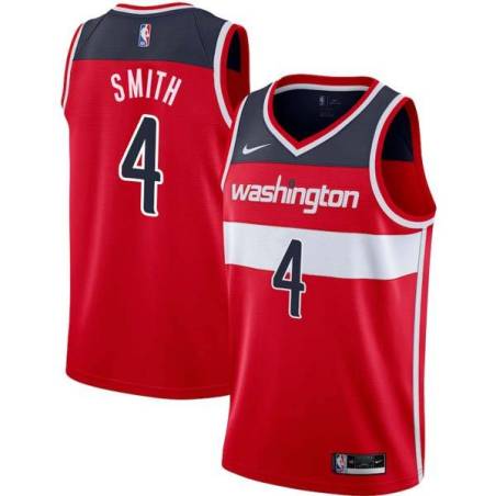 Red Ish Smith Wizards #4 Twill Basketball Jersey