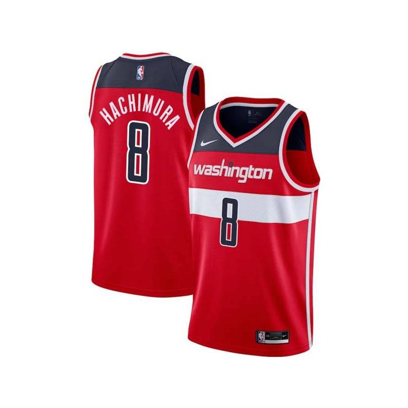 Red Rui Hachimura Wizards #8 Twill Basketball Jersey