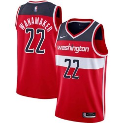Red Brad Wanamaker Wizards #22 Twill Basketball Jersey