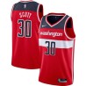 Red Mike Scott Wizards #30 Twill Basketball Jersey