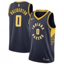 Navy Tyrese Haliburton Pacers #0 Twill Basketball Jersey