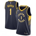 Navy T.J. Warren Pacers #1 Twill Basketball Jersey