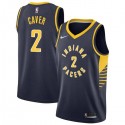 Navy Ahmad Caver Pacers #2 Twill Basketball Jersey