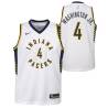 White Duane Washington Jr. Pacers #4 Twill Basketball Jersey