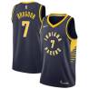 Navy Malcolm Brogdon Pacers #7 Twill Basketball Jersey