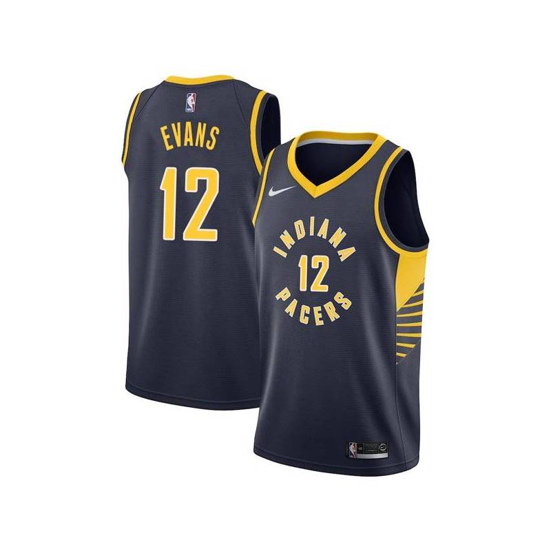 Navy Tyreke Evans Pacers #12 Twill Basketball Jersey