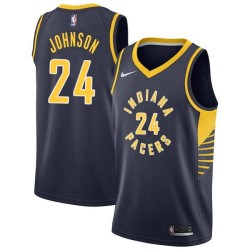 Navy Alize Johnson Pacers #24 Twill Basketball Jersey