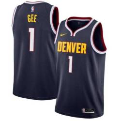 Navy Nuggets #1 Alonzo Gee Twill Basketball Jersey