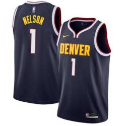 Navy Nuggets #1 Jameer Nelson Twill Basketball Jersey