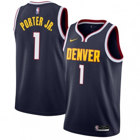 Navy Nuggets #1 Michael Porter Jr. Twill Basketball Jersey