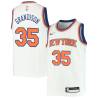 White Ron Grandison Twill Basketball Jersey -Knicks #35 Grandison Twill Jerseys, FREE SHIPPING