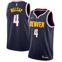Navy Nuggets #4 Paul Millsap Twill Basketball Jersey