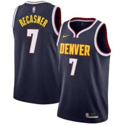 Navy Nuggets #7 Eldridge Recasner Twill Basketball Jersey