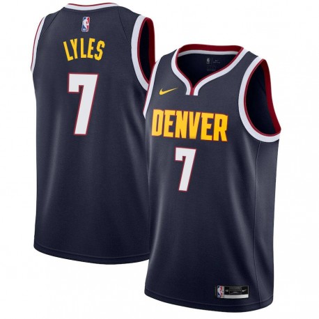 Navy Nuggets #7 Trey Lyles Twill Basketball Jersey