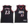 Black Throwback Ed Peterson Twill Basketball Jersey -76ers #13 Peterson Twill Jerseys, FREE SHIPPING