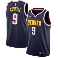 Navy Nuggets #9 Bryon Russell Twill Basketball Jersey
