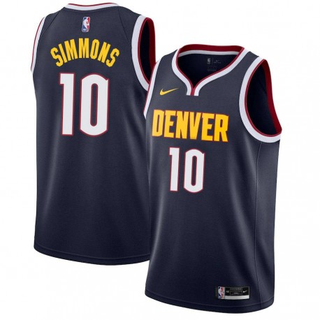 Navy Nuggets #10 Grant Simmons Twill Basketball Jersey