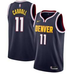 Navy Nuggets #11 Joe Barry Carroll Twill Basketball Jersey