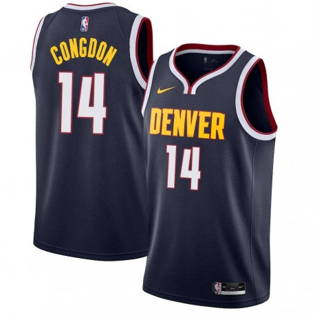 Navy Nuggets #14 Jeff Congdon Twill Basketball Jersey