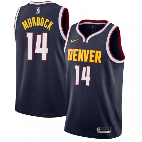 Navy Nuggets #14 Eric Murdock Twill Basketball Jersey