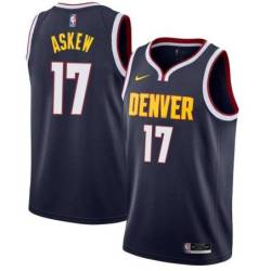 Navy Nuggets #17 Vincent Askew Twill Basketball Jersey