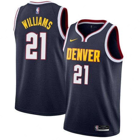 Navy Nuggets #21 Chuck Williams Twill Basketball Jersey