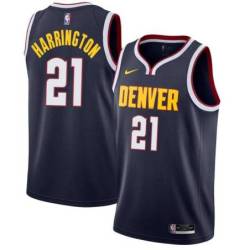 Navy Nuggets #21 Adam Harrington Twill Basketball Jersey