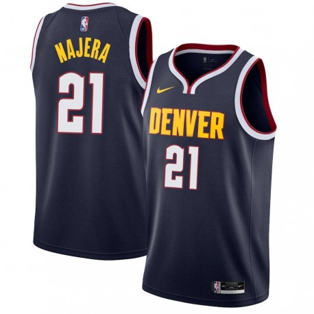 Navy Nuggets #21 Eduardo Najera Twill Basketball Jersey