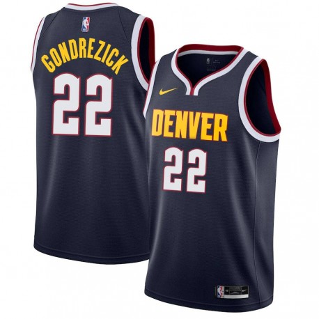 Navy Nuggets #22 Glen Gondrezick Twill Basketball Jersey