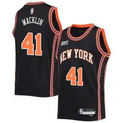 2021-22City Rudy Macklin Twill Basketball Jersey -Knicks #41 Macklin Twill Jerseys, FREE SHIPPING