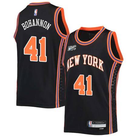 2021-22City Etdrick Bohannon Twill Basketball Jersey -Knicks #41 Bohannon Twill Jerseys, FREE SHIPPING