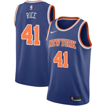 Blue Glen Rice Twill Basketball Jersey -Knicks #41 Rice Twill Jerseys, FREE SHIPPING