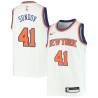 White Bruno Sundov Twill Basketball Jersey -Knicks #41 Sundov Twill Jerseys, FREE SHIPPING