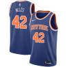 Blue Eddie Miles Twill Basketball Jersey -Knicks #42 Miles Twill Jerseys, FREE SHIPPING