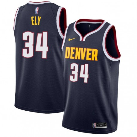 Navy Nuggets #34 Melvin Ely Twill Basketball Jersey