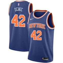 Blue Larry Demic Twill Basketball Jersey -Knicks #42 Demic Twill Jerseys, FREE SHIPPING