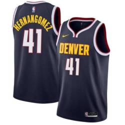 Navy Nuggets #41 Juancho Hernangomez Twill Basketball Jersey