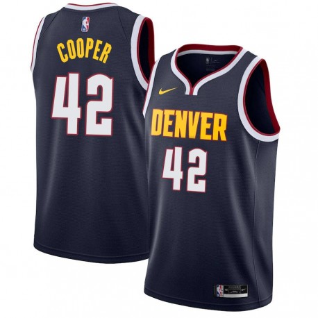 Navy Nuggets #42 Wayne Cooper Twill Basketball Jersey