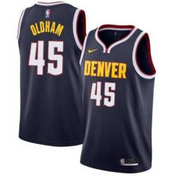 Navy Nuggets #45 Jawann Oldham Twill Basketball Jersey