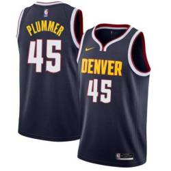 Navy Nuggets #45 Gary Plummer Twill Basketball Jersey