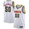 White Nuggets #50 Dan McClintock Twill Basketball Jersey