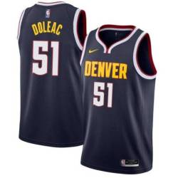 Navy Nuggets #51 Michael Doleac Twill Basketball Jersey