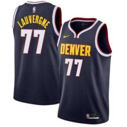 Navy Nuggets #77 Joffrey Lauvergne Twill Basketball Jersey