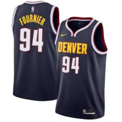 Navy Nuggets #94 Evan Fournier Twill Basketball Jersey