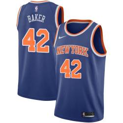 Blue Vin Baker Twill Basketball Jersey -Knicks #42 Baker Twill Jerseys, FREE SHIPPING